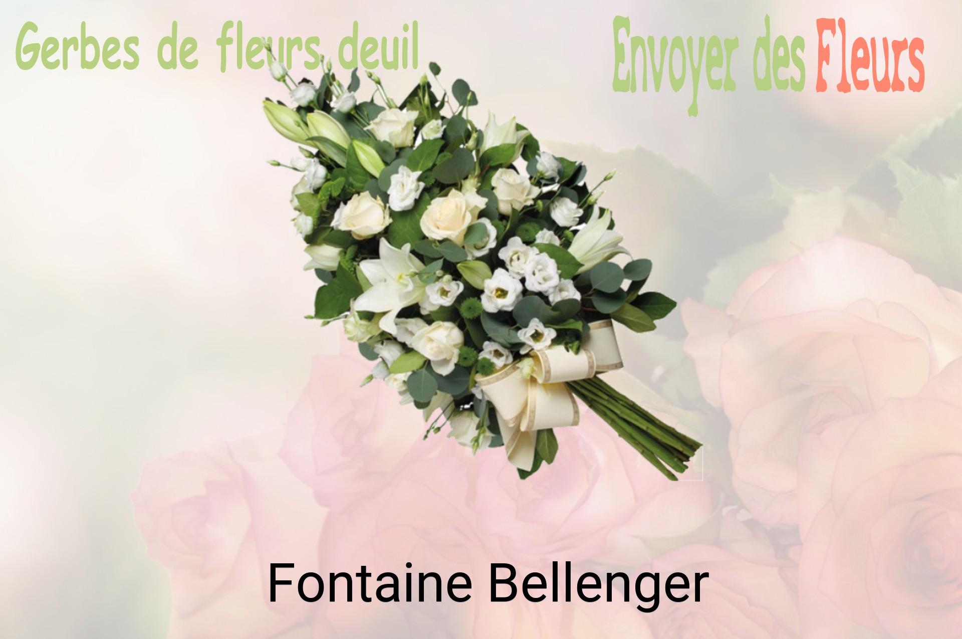 Gerbe de fleurs de deuil livrée à Fontaine-Bellenger